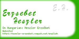 erzsebet heszler business card